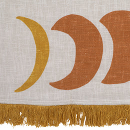 Conall Throw Printed Cotton - Terracotta and Mustard