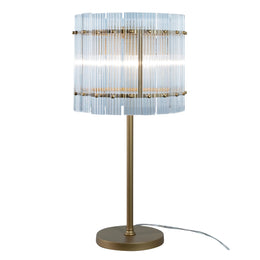 Ivy 29" Tall Glass Chandelier Style High Polish Brass Table Lamp