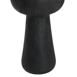 Lorraina Table Lamp Wood and Jute Shade - Black and Beige