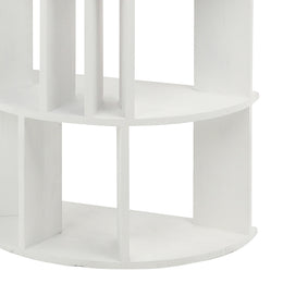 Autumn 83" Tall Curved Mindi Wood Bookcase in White