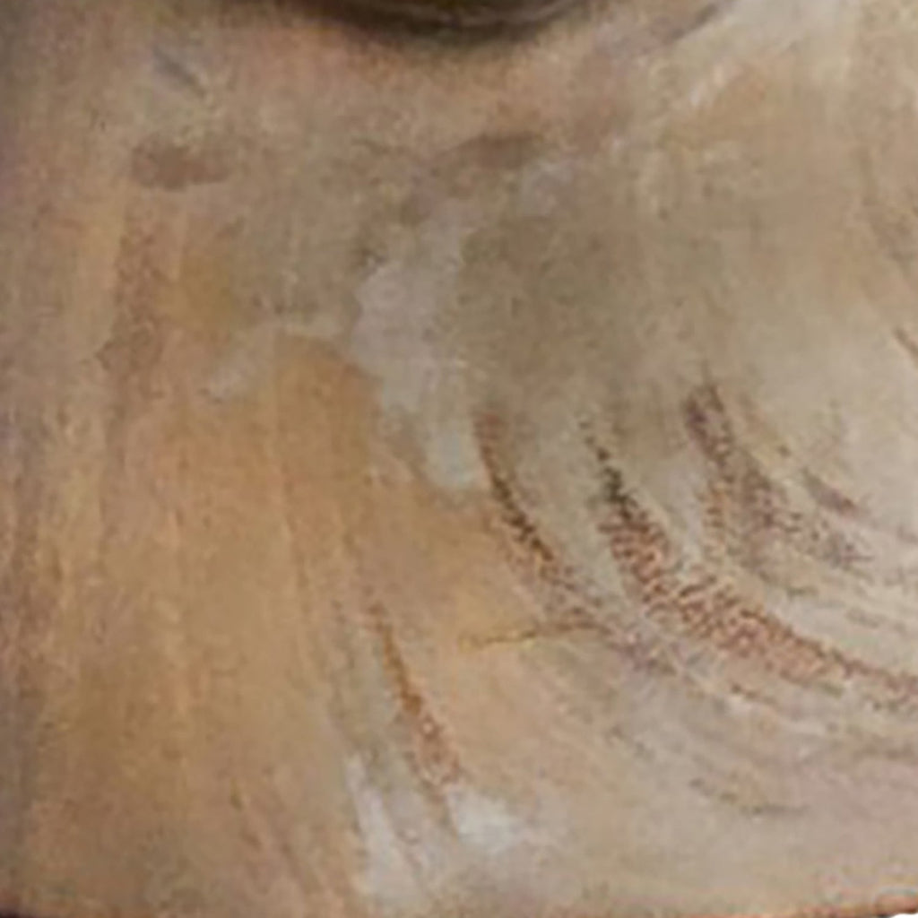 Somber Hand Carved Suar Wood Mask Sculpture