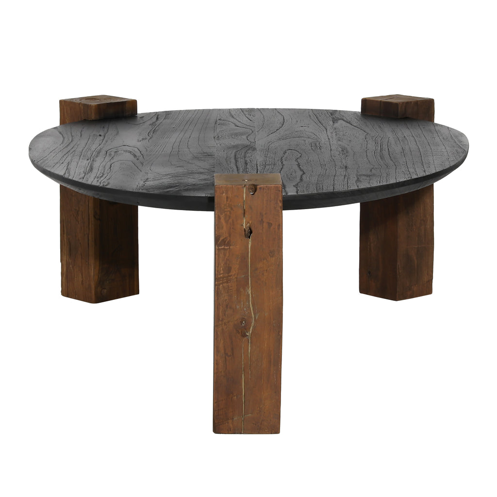 Mueller Coffee Table Select Hardwood - Antique Black and Brown