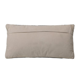Kenya Pillow Handwoven Wool and Cotton - Grey, Taupe and Black