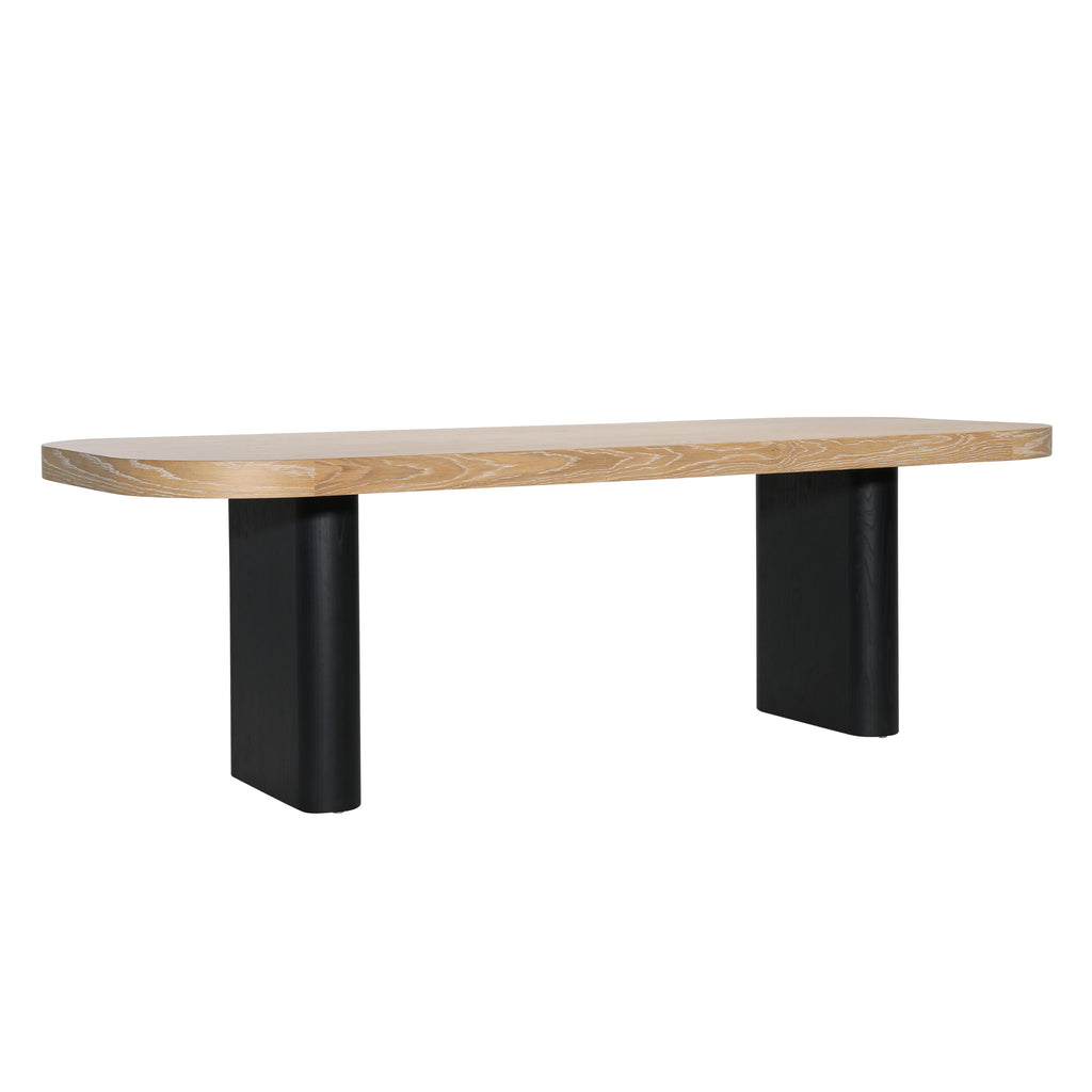 Price Dining Table Sungkai Wood and Oak Veneer - Black and Natural