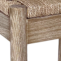 Kairo Natural Oak and Woven Wicker Wishbone Back Dining Arm Chair