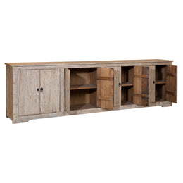 Harrison 109" Reclaimed Pine Light Wash Reclaimed Pine 8-Door Sideboard