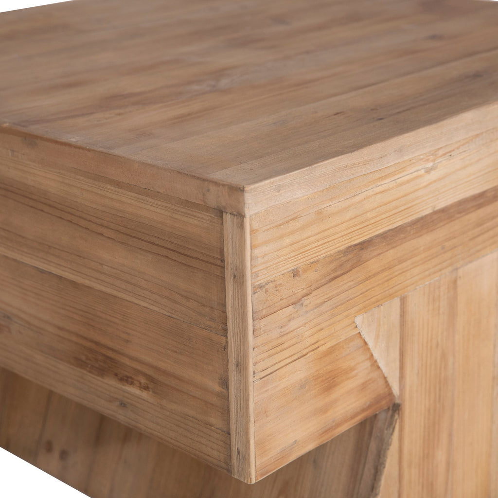 Rosalie White Pine 28" Square Dovetail Coffee Table