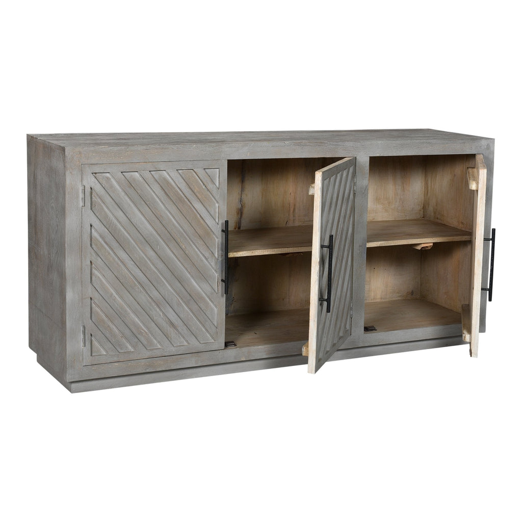 Columbus Sideboard, Grey, Three Door