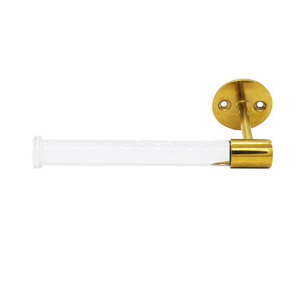 Toilet Paper Holder In Acrylic And Brass