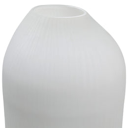 Caleb Glass Vase - White