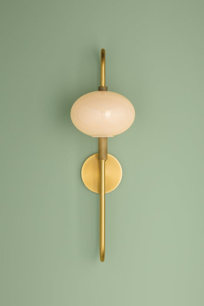 Delphine Wall Sconce, Aged Brass