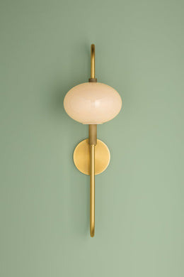 Delphine Wall Sconce, Aged Brass