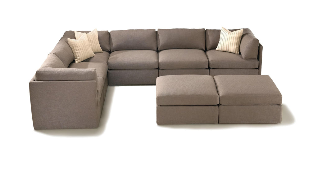 Design Classic 1076 Sectional In Gray Crypton Performance Fabric