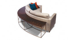 Design Classic Circle Sofa Table In Brushed Bronze