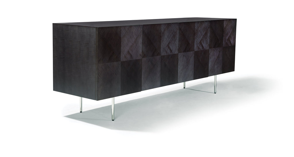 Design Classic Maple Cabinet In Night Club Finish With Stainless Steel Legs