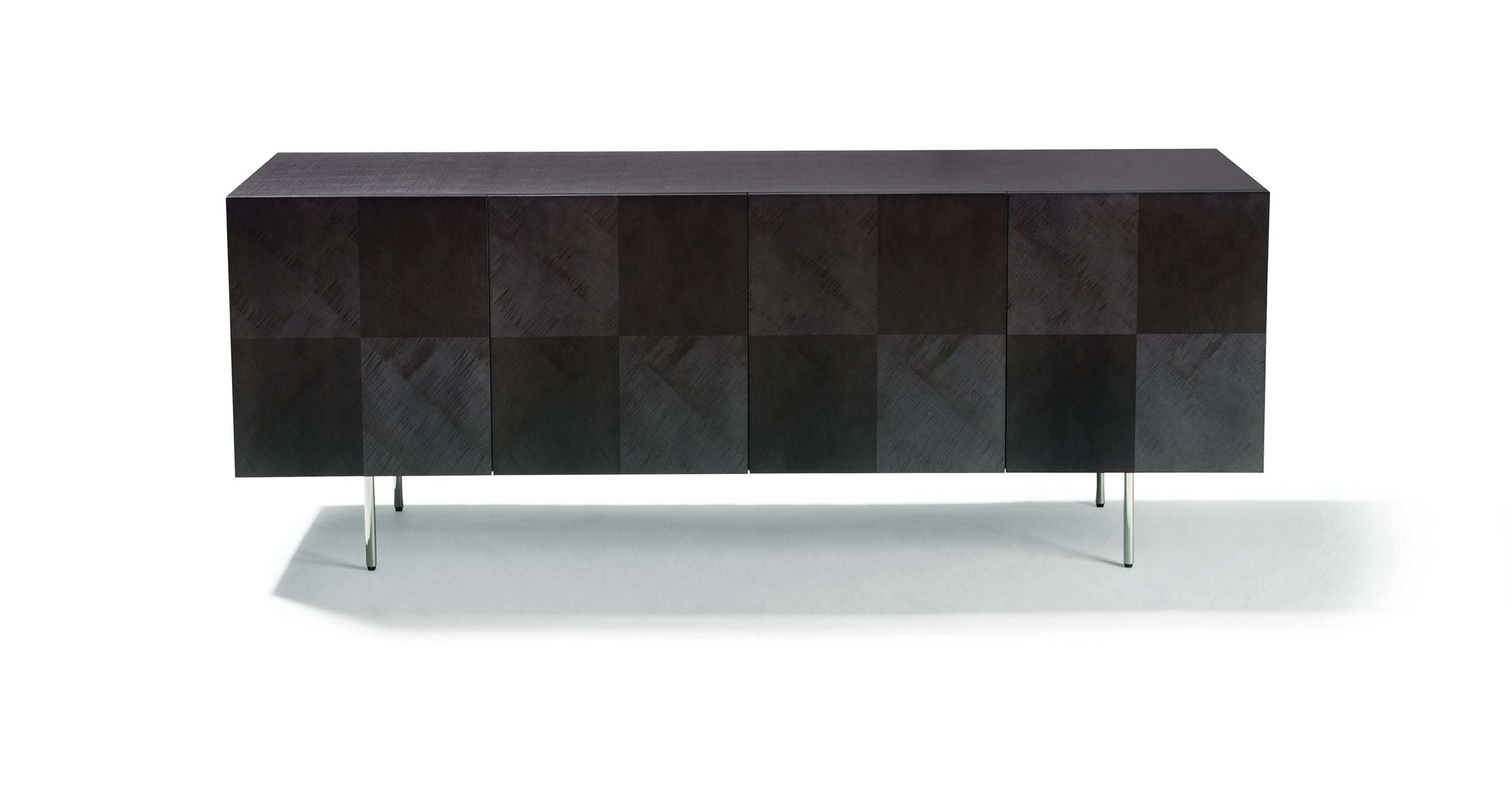 Design Classic Maple Cabinet In Night Club Finish With Stainless Steel Legs