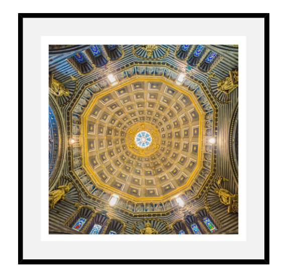 Dome At The Siena Basilica Ceiling, Siena, Italy. On Rag Paper, Large