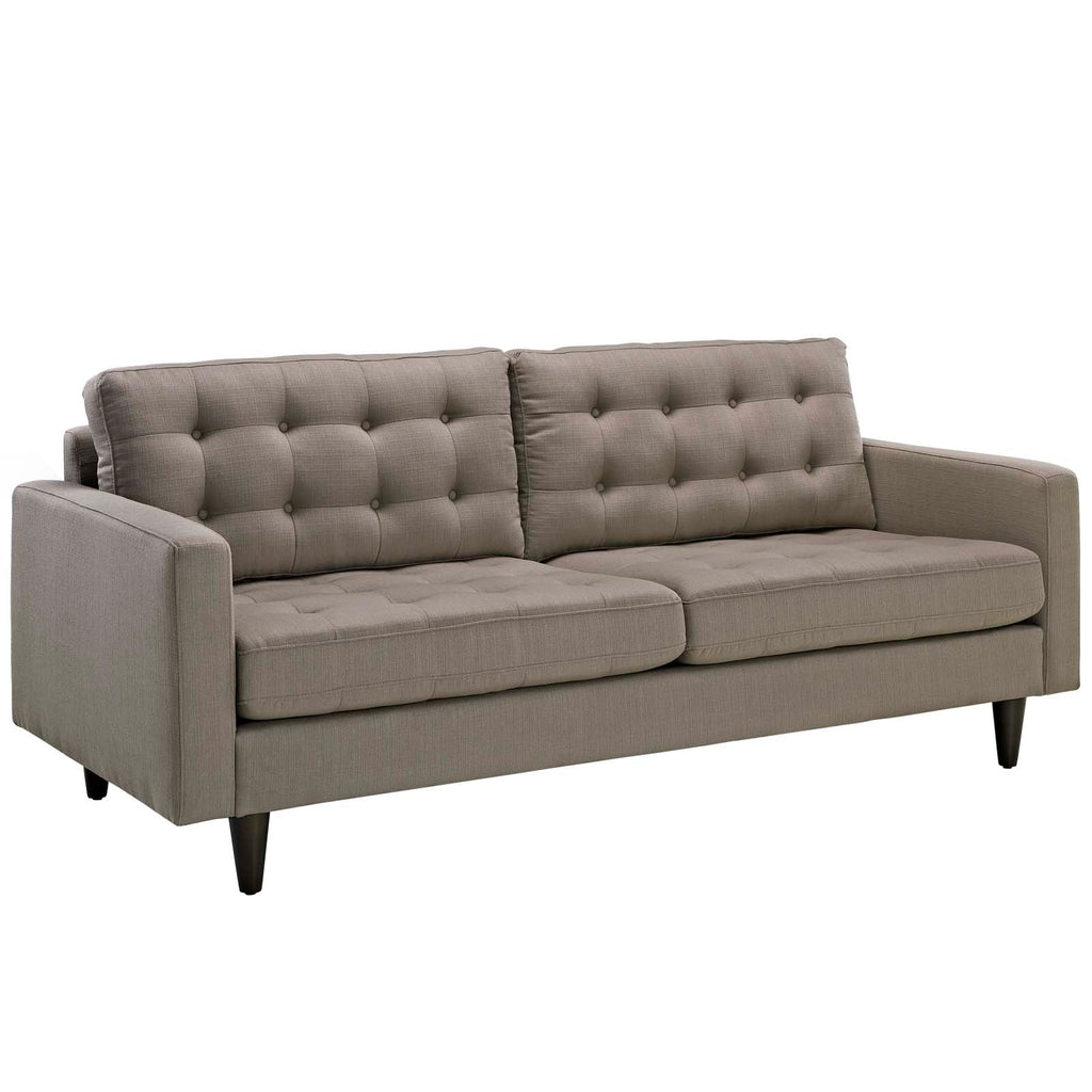 Empress Upholstered Fabric Sofa in Granite