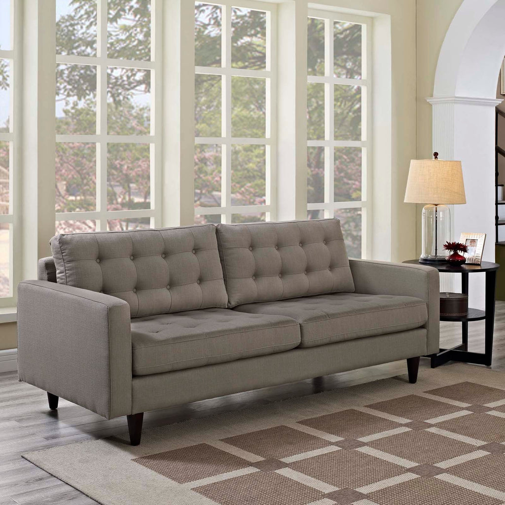 Empress Upholstered Fabric Sofa in Granite