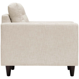 Empress Upholstered Fabric Armchair in Beige