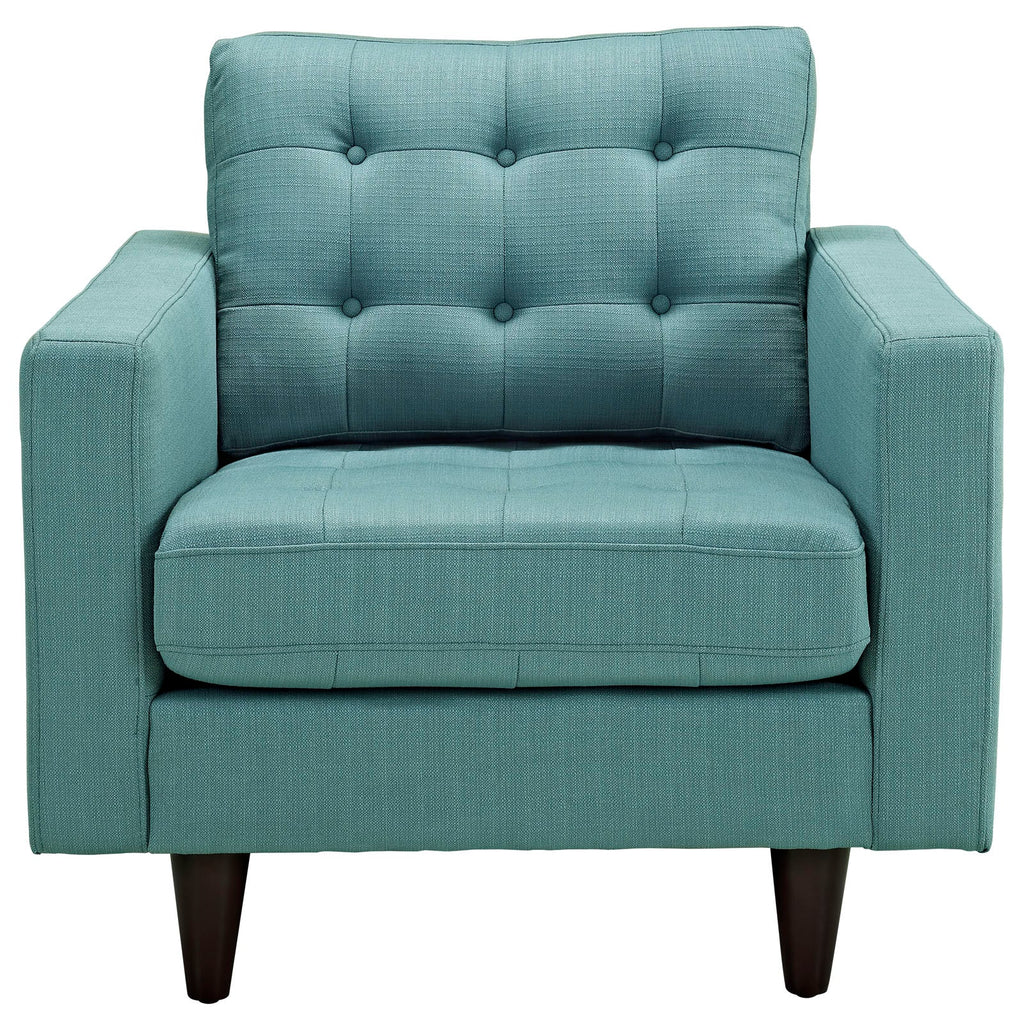Empress Upholstered Fabric Armchair in Laguna