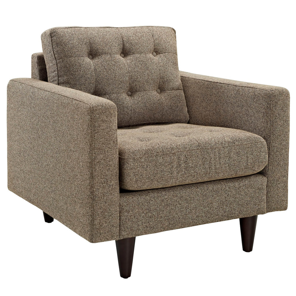 Empress Upholstered Fabric Armchair in Oatmeal