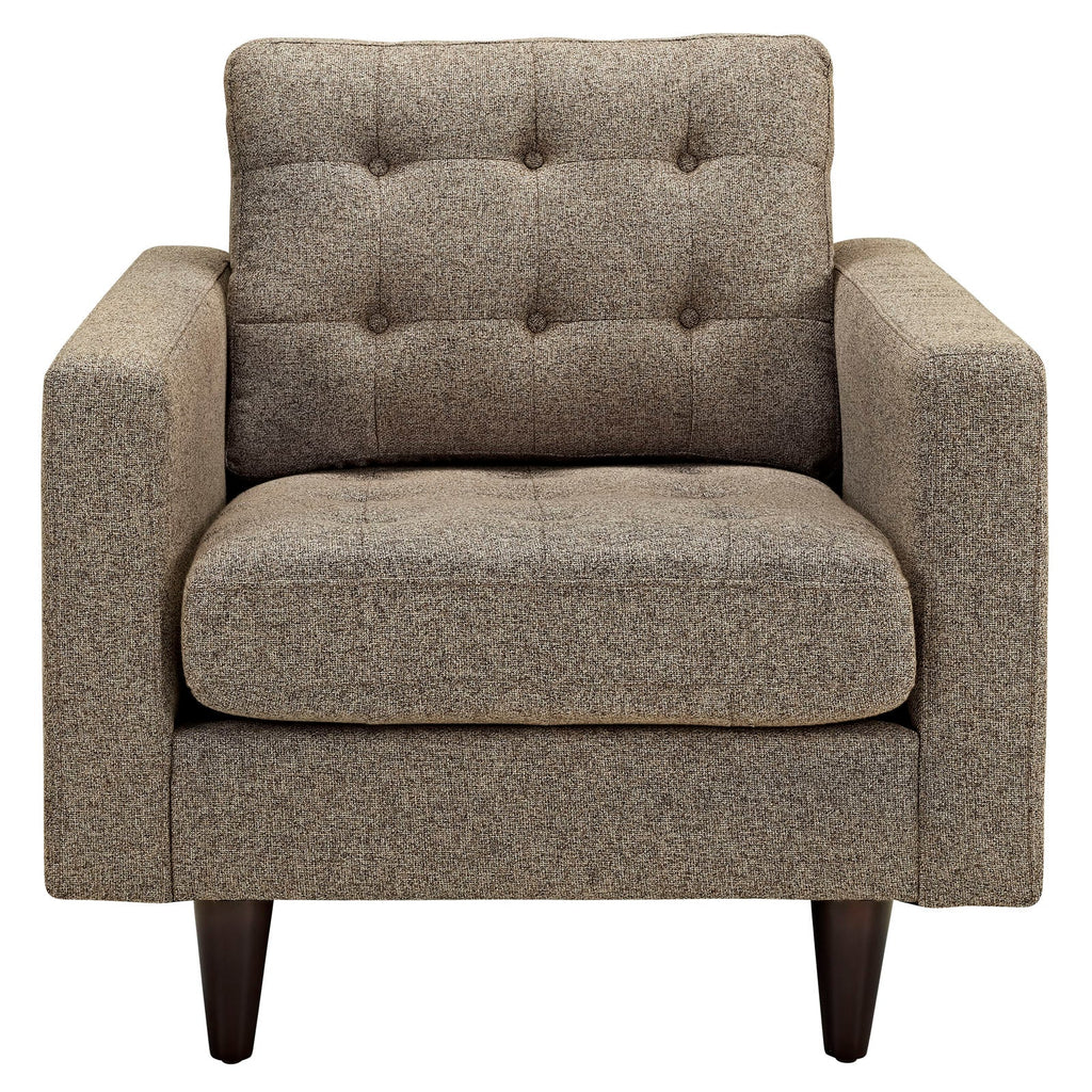 Empress Upholstered Fabric Armchair in Oatmeal