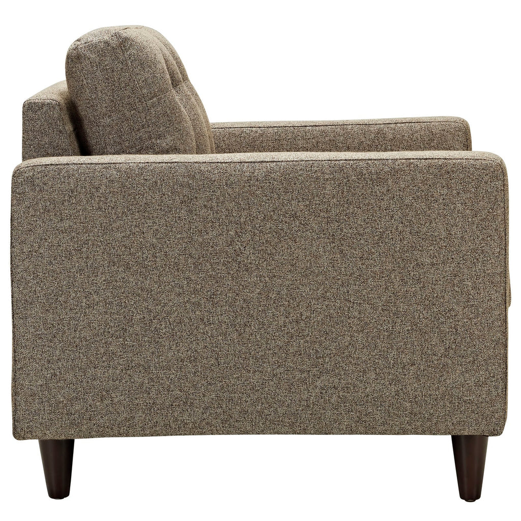 Empress Upholstered Fabric Armchair in Oatmeal