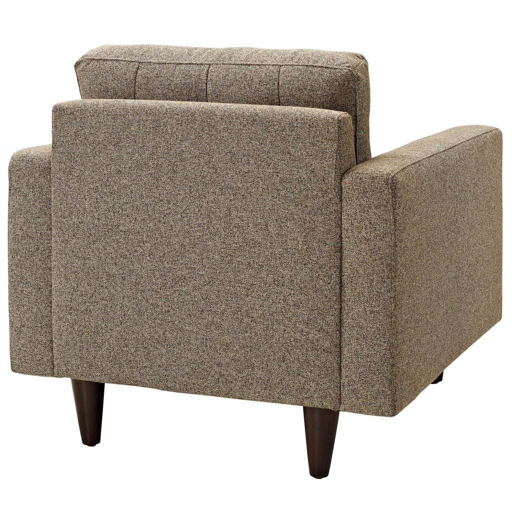 Empress Upholstered Fabric Armchair in Oatmeal