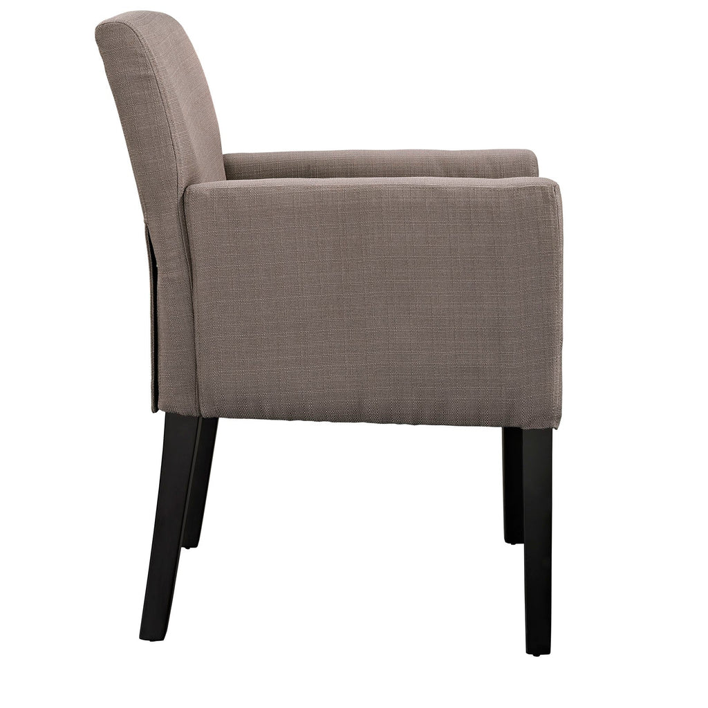 Chloe Upholstered Fabric Armchair in Gray