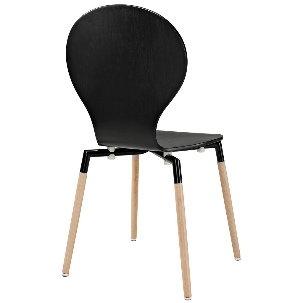 Path Dining Wood Side Chair in Black