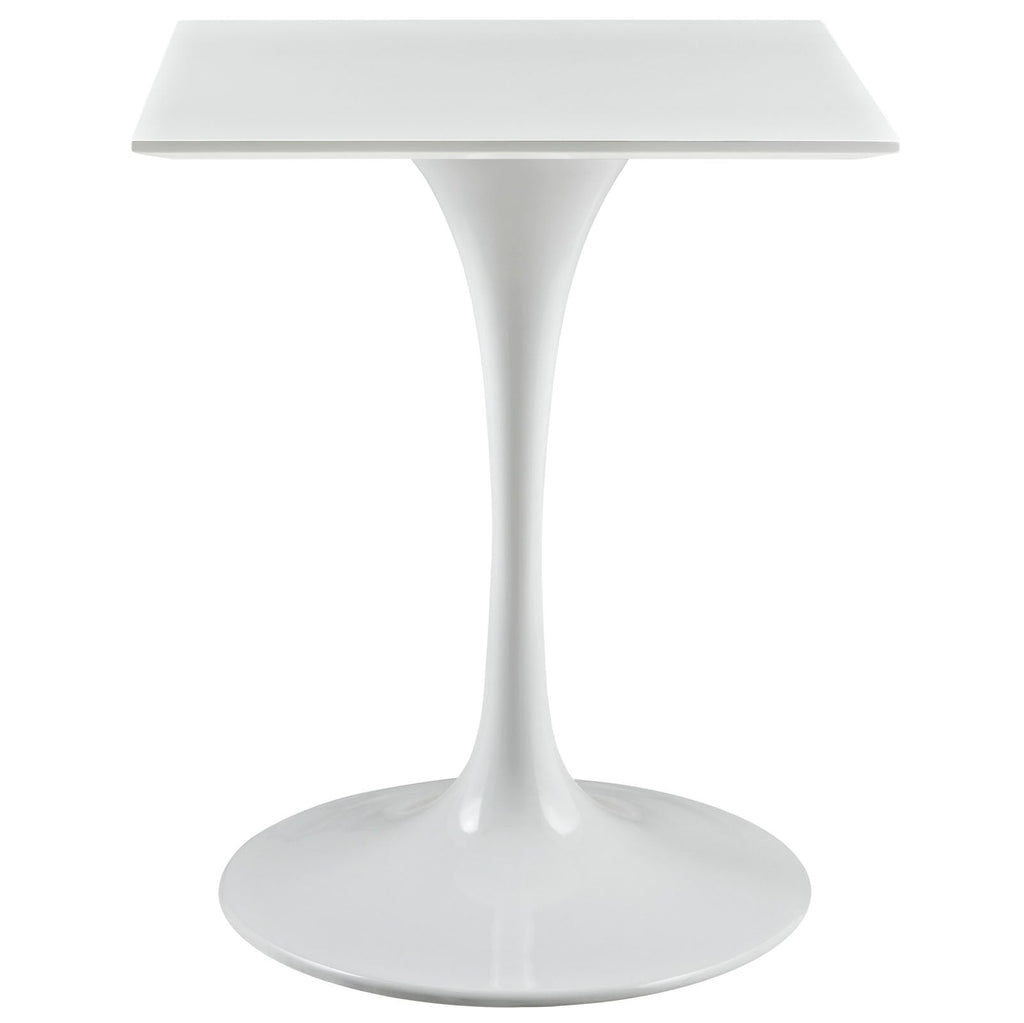 Lippa 24" Square Wood Top Dining Table in White