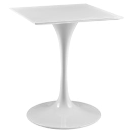 Lippa 24" Square Wood Top Dining Table in White