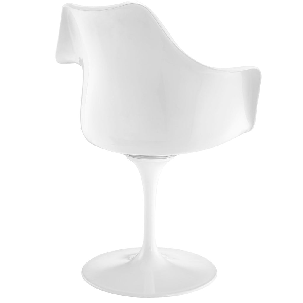 Lippa Dining Fabric Armchair in White