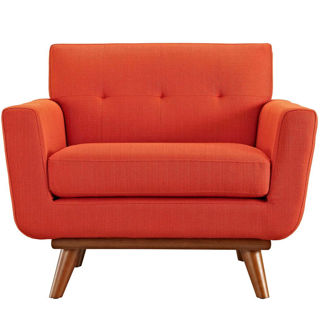 Engage Upholstered Fabric Armchair in Atomic Red