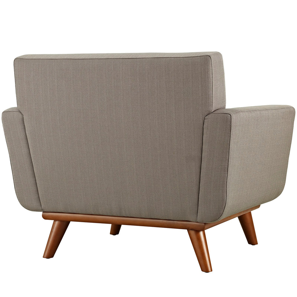 Engage Upholstered Fabric Armchair in Granite