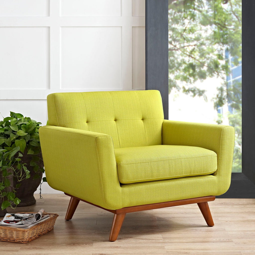 Engage Upholstered Fabric Armchair in Wheatgrass