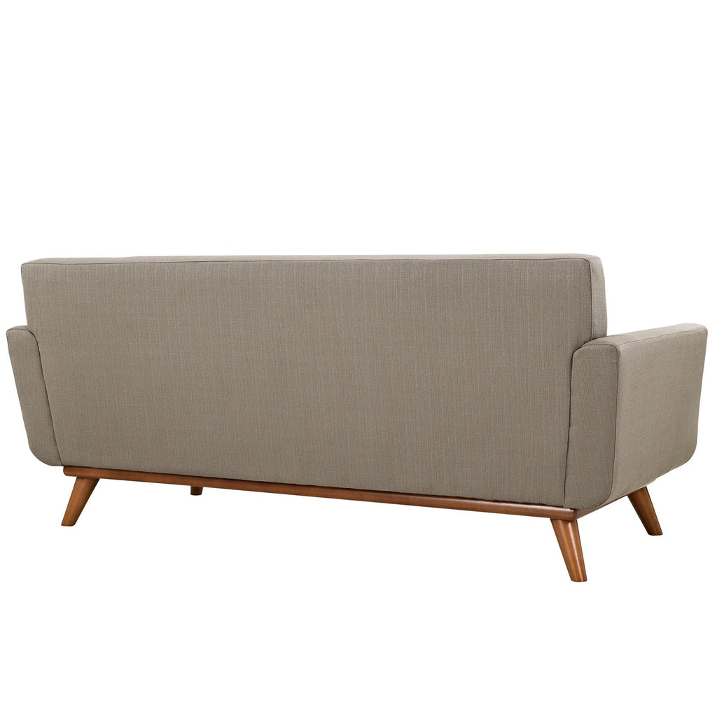 Engage Upholstered Fabric Loveseat in Granite