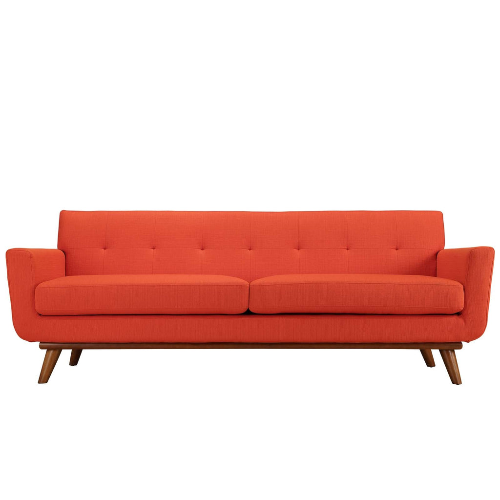 Engage Upholstered Fabric Sofa in Atomic Red