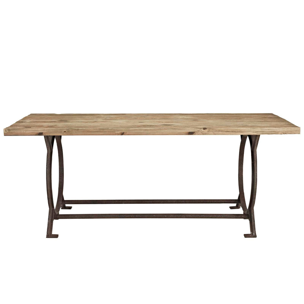 Effuse Rectangle Wood Top Dining Table