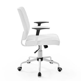 Lattice Vinyl Office Chair in White