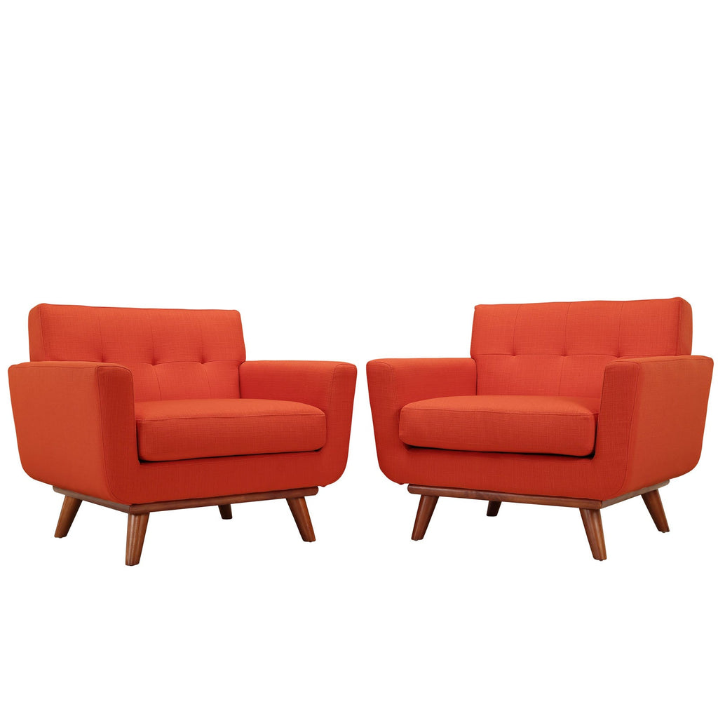 Engage Armchair Wood Set of 2 in Atomic Red