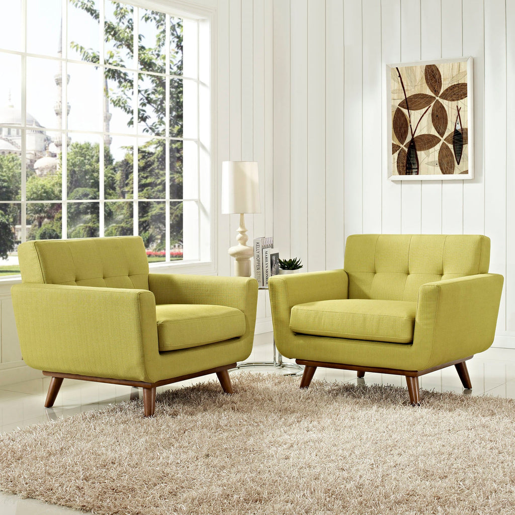 Engage Armchair Wood Set of 2 in Wheatgrass