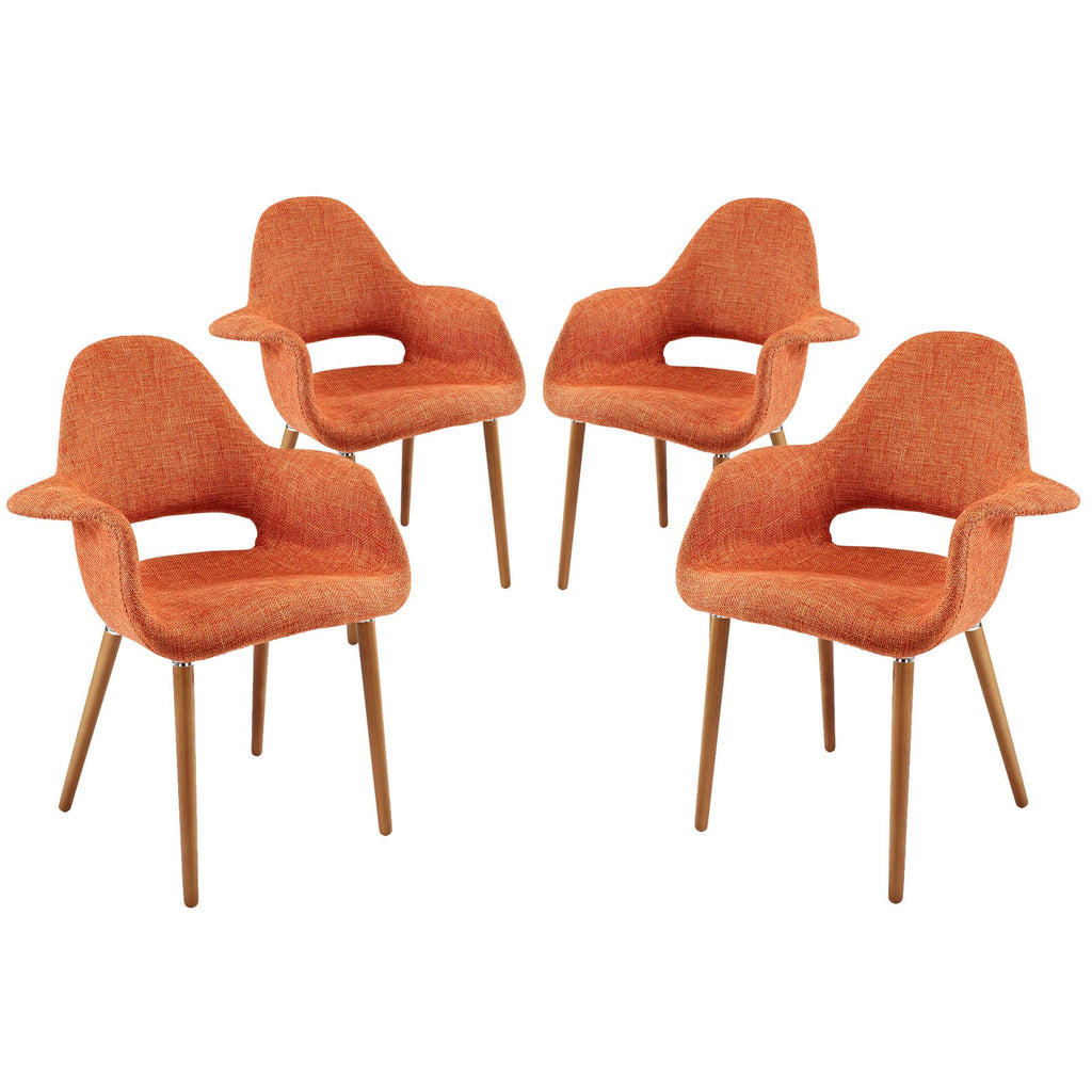 Aegis Dining Armchair Set of 4 in Orange