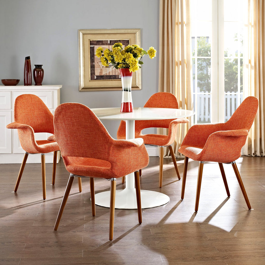 Aegis Dining Armchair Set of 4 in Orange