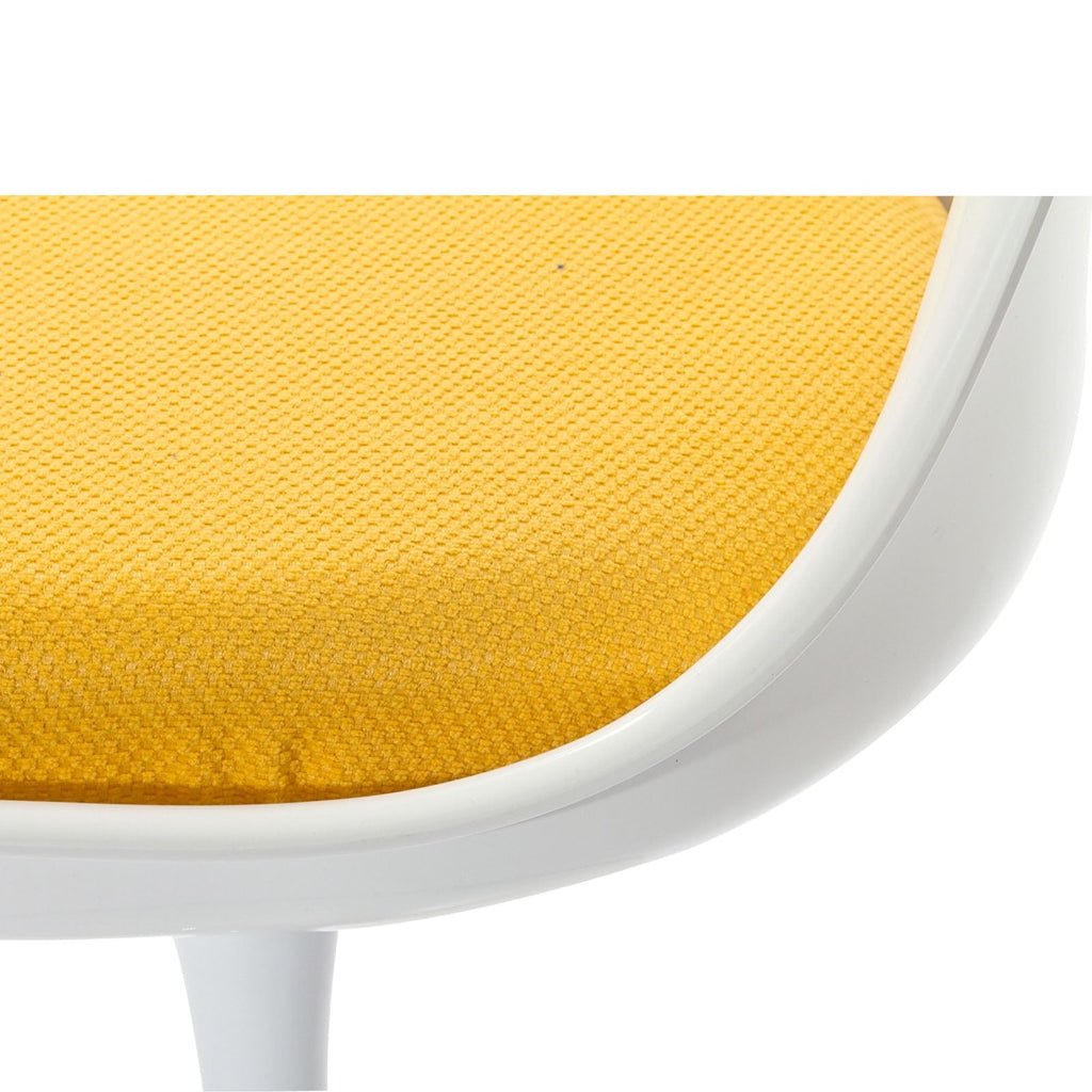 Lippa Dining Side Chair Fabric Set of 4 in Yellow