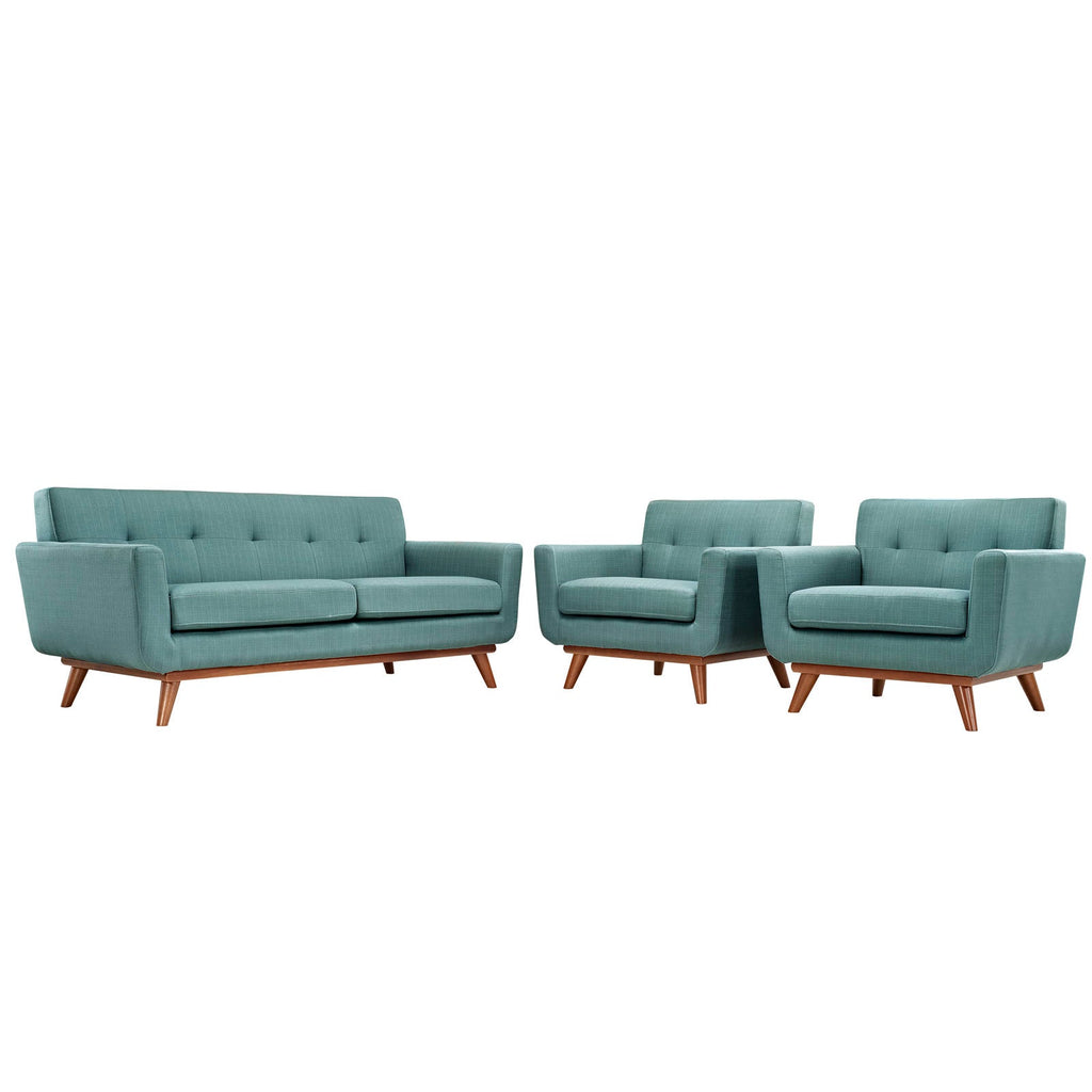 Engage Armchairs and Loveseat Set of 3 in Laguna