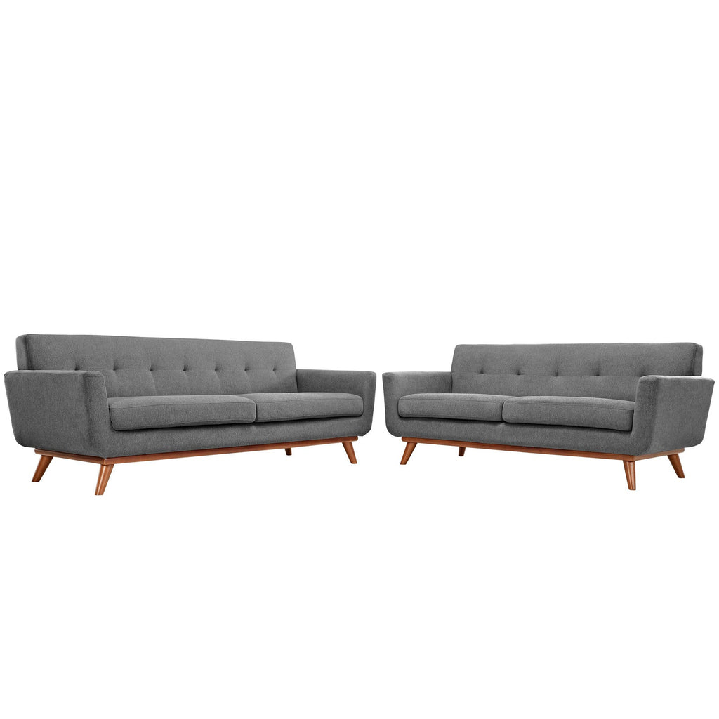 Engage Loveseat and Sofa Set of 2 in Expectation Gray