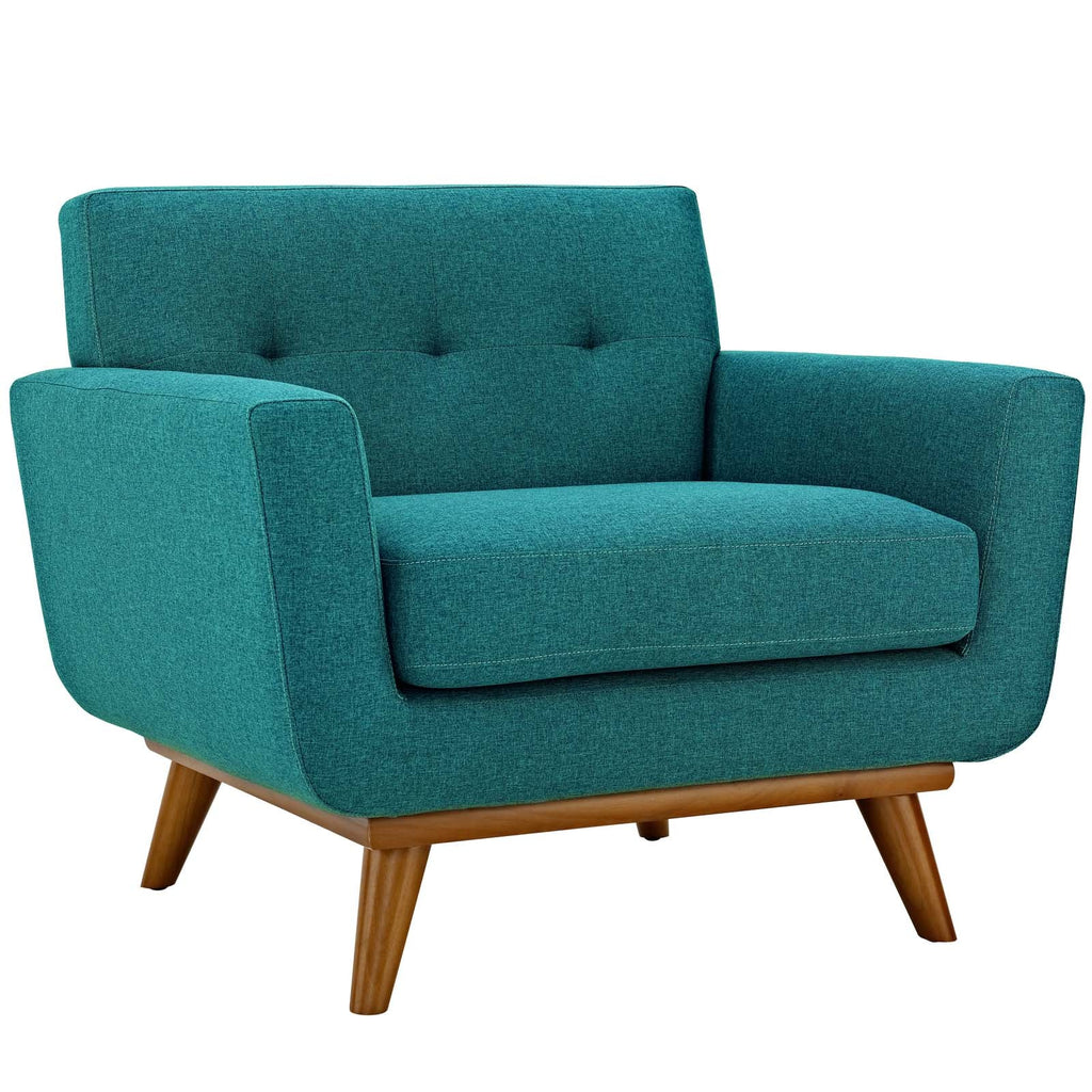 Engage Sofa Loveseat and Armchair Set of 3 in Teal