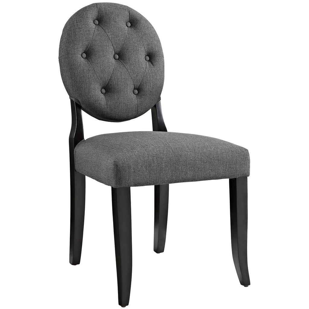 Button Dining Side Chair in Gray